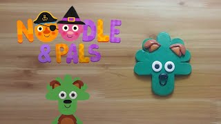 Halloween Noodle amp Pals Broccoli clay cracking making 할로윈 국수와 친구들 브로콜리 클레이로 만들기 [upl. by Adnalram623]