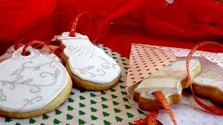 Receta de galletas navideñas de almendra y mantequilla  galletas decoradas [upl. by Aicarg]