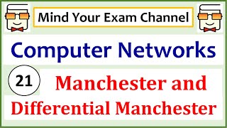 Biphase Line Coding  Manchester amp Differential Manchester  Computer Networks  Lecture 21 [upl. by Drahnreb76]