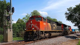 Railfanning Waukesha and Ixonia WI Ft CN SD70M2 Duo and CP Beaverless AC44 leads 248 [upl. by Adelpho]