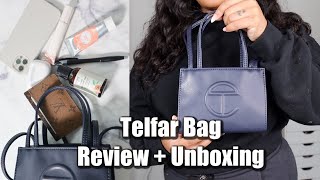 Telfar Bag Unboxing  What Fits Inside  How To Get A Telfar Bag in 2021 [upl. by Ecirtnas]