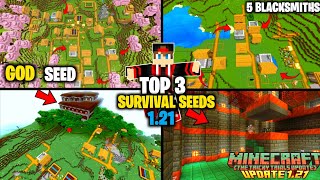 Top 3 Best Seed For Minecraft 121 😲  Spawn in Village  In Hindi  Bedrock  Pocket [upl. by Leciram]