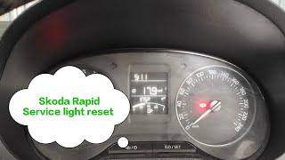 Skoda Rapid Service light Reset 👨‍🔧🚘🛠✅ [upl. by Trotter]