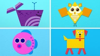 Animals Made out of Geometric Shapes  Paper Animation [upl. by Atiuqet]