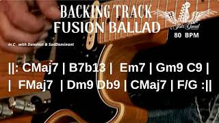 Backing Track Fusion Ballad in C with Dominant amp Sub Dominant [upl. by Ramalahs]