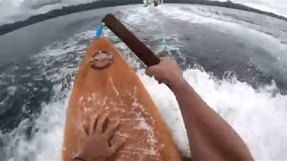 HOW TO Surf behind a boat with a rope and a Shortboard 4K [upl. by Bobker]