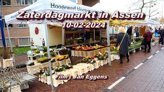 Zaterdagmarkt in Assen 10 02 2024 [upl. by Ettelra]