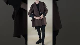 Made in Italy Scuba Trapeze Tail Coat Chocolate [upl. by Sillihp269]