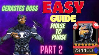 Act 836 CERASTES BOSS Easy Guide Phase To Phase Fully Breakdown Venom Vs Cerastes Solo Fight Mcoc [upl. by Inimod927]