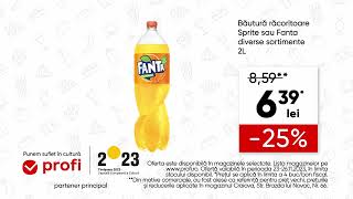 La Profi găsești o mulțime de oferte Acum ai Sprite sau Fanta div sortimente 2L la un pret special [upl. by Mariann]