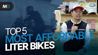 Top 5 Most Affordable Liter Bikes  Behind a Desk [upl. by Ecreip]