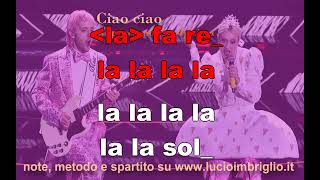 Ciao ciao  karaoke notazionale [upl. by Alakim136]