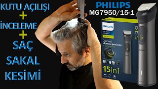 Philips MG795015 Erkek Bakım Seti Kutu Açılışı amp İnceleme amp Saç Sakal Kesimi [upl. by Ilrahs627]