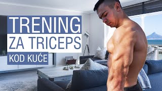 HOME WORKOUT  TRICEPS  Trening za triceps kod kuće [upl. by Teresina753]