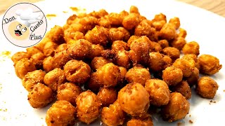 Snack salados de garbanzos  Freidora de aire  freidora sin aceite air fryer  Receta [upl. by Eniloj189]