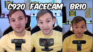 NEW Elgato Facecam 200 vs Logitech Brio and C920 Best USB Webcam 2021 [upl. by Dylane]