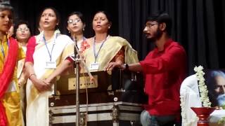 বিশ্ব সাথে যোগে যেথায় বিহারো  Rabindra Sangeet by Srabani Sen Music Academy [upl. by Sirotek406]