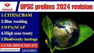 UPSC 2024 Prelims High Yield SeriesEnvironment revision part01 by Santhosh Rao UPSC [upl. by Richmal85]