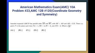 2022 AMC 10A Problem 23AMC 12A 20Coordbashing and Symmetry [upl. by Bartel]