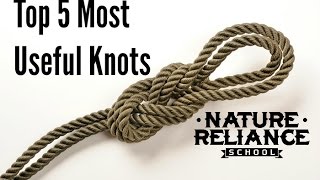 Top Five Useful Knots for camping survival hiking and more [upl. by Parsons77]