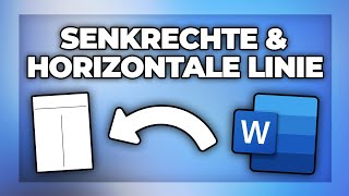 Word horizontale  senkrechte Linie einfügen  Tutorial [upl. by Lehmann]