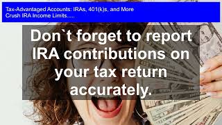 Unlock TaxAdvantaged Accounts IRA Income Limits Explained [upl. by Imuy770]