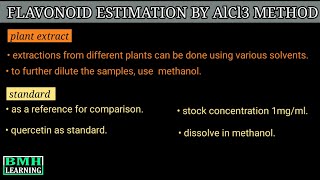 Estimation Of Flavonoids By Aluminum Chloride Method [upl. by Aloap85]