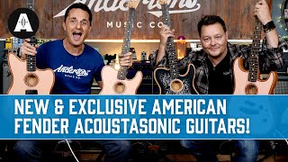 NEW Limited Edition amp Exclusive American Fender Acoustasonic Guitars [upl. by Anwahsiek]