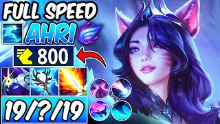 INSANE FULL MOVEMENT SPEED BURST AHRI MID PHASE RUSH  New Build amp Runes  League of Legends [upl. by Keily]