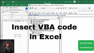 How to insert VBA code in Excel [upl. by Gunner]