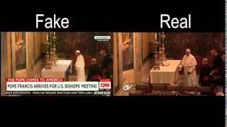 Pope Francis Table Cloth Magic Trick is Fake [upl. by Ancel764]