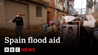 Spanish Floods Spains prime minister announces €38bn in aid  BBC News [upl. by Lleznod]