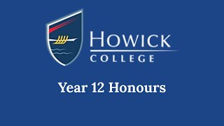 Howick College Presents 2024 Year 12 Honours [upl. by Ymeraj]