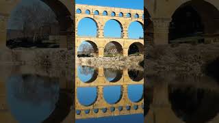 Roman Aqueduct of Pont du Gard romanempire aqueduct shorts [upl. by Synned]