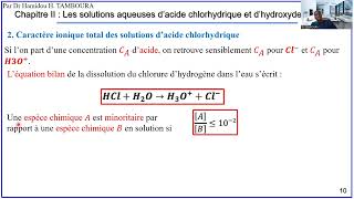 CHIMIE Terminale DChapitre 2Les solutions aqueuses d’acide chlorhydrique et d’hydroxyde de sodium [upl. by Sakiv]