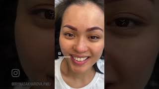 Permanent Makeup eyebrows amp Soft eyelinerin one procedure is done ✅ [upl. by Eeuqram]