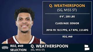 Quinndary Weatherspoon Selected By Spurs With Pick 49 In 2nd Round of 2019 NBA Draft [upl. by Eusoj]