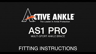 Active Ankle AS1 Pro LaceUp Ankle Brace  Fitting Instructions [upl. by Russi315]