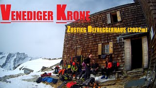 VENEDIGER  KRONE  Zustieg Defreggerhaus  Skitour [upl. by Htenek]