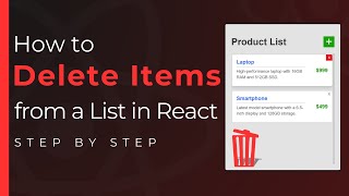 Delete items from a list in react  11 [upl. by Arrec]