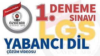 KASIM 2023  LGS 1 DENEME SINAVI YABANCI DİL ÇÖZÜM VİDEOLARI [upl. by Lathrope]