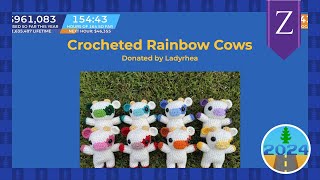 DB2024  Giveaway for Crocheted Rainbow Cows [upl. by Yltneb]