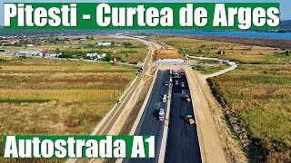 AUTOSTRADA A1 Sibiu Pitesti  Sectiunea 5 PitestiCurtea de Arges  Stadiu lucrari 14092023 [upl. by Adeirf]