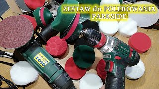 Zestaw gąbek Parkside do polerowania 25szt polerowanie wiertarką krążki ścierne do szlifierki [upl. by Nynahs]