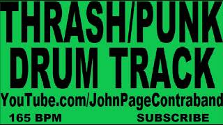 Thrash Punk Drum Track 165 bpm FREE Backing Track [upl. by Robet]