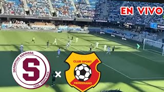 deportivo saprissa vs herediano en vivo supercopa de costa rica 2024 [upl. by Nikolaus]