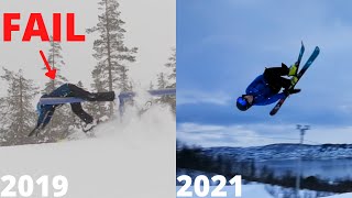 2 year freestyle skiing progression [upl. by Orozco]