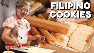 Nostalgic Filipino Cookies Minasa Lengua de Gato Barquillos [upl. by Pall730]