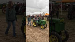 Never to young to drive a John Deere Tractor  Steam O Rama Tractor Show Halltown MO shorts [upl. by Heater127]