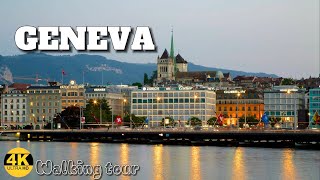 Geneva Suisse Walking tour Exploring Geneva s Charm 4K [upl. by Nnaeinahpets]